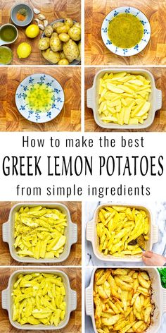 how to make the best greek lemon potatoes from simple ingredients in baking pans and casserole dishes