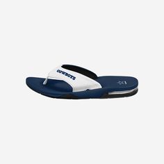 They may be flip flops, but they're the furthest thing from a flop. Your fashion must-haves for beach days and gamedays alike have arrived with these Dallas Cowboys Team Color Contour Flip Flops. Features All-over team-colored design so you can rep your team in style Contoured footbeds for maximum comfort with every step Team logo display on each footbed, in case there were any doubts where your allegiances lie Wordmark team logo display on each strap for a little extra team spirit Textured outs Sporty Synthetic Flip Flops For Vacation, Sporty Synthetic Flip Flops For The Beach, Casual Surfing Flip Flops With Textured Footbed, Casual Open Toe Flip Flops For Water Sports, Synthetic Open Toe Flip Flops For Surfing, Synthetic Sandals For Surfing And Beach Season, Sporty White Flip Flops For Vacation, Casual Synthetic Flip Flops For Water Sports, Casual Synthetic Sport Sandals For Surfing