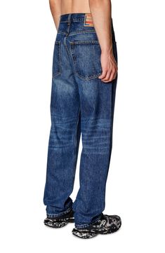 A nod to hip-hop culture, these straight-leg jeans are crafted from nonstretch denim in a faded indigo wash. Zip fly with button closure Five-pocket style 100% cotton Machine wash, dry flat Imported Mac Jeans, Jean Straight, Diesel Jeans, Mens Straight Jeans, Hip Hop Culture, Dark Blue Denim, Dark Blue Jeans, Relaxed Fit Jeans, Jeans Straight Leg