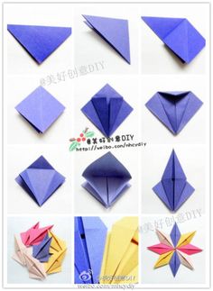 the steps to make an origami flower