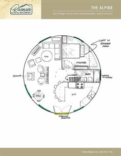 the alpine floor plan is shown in this image