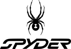 the spider logo is shown in black and white, while it appears to be on top of