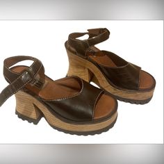 Please Message Before Buying! Listing On Other Platforms. Y2k/90s Chunky Platform Brown Leather Sandals With A Heel. The Brand Is City Snappers. They Are Barley Worn, They Have A Few Marks On The Heels But Aren’t Too Notice. These Are Extremely Hard To Come By. Fit A Size 7/7.5. I Bought These A Long Time Ago And Never Got To Wear Them. Prices Are Negotiable, Feel Free To Send Offers Or Any Questions:) #Y2k #90s #Sandals #Platform #Chunky 90s Platform Sandals, 90s Sandals, Chunky Platform Sandals, Sandals Platform, Chunky Sandals, Brown Leather Sandals, Chunky Platform, Y2k 90s, Long Time Ago