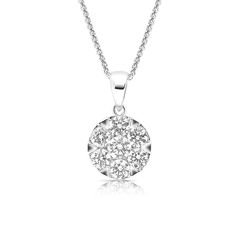 Add sparkle to any look with this exceptional diamond pendant. This chic style features a sparkling round center diamond wrapped in a frame of diamonds. Captivating with shimmering diamonds and a bright polished shine. Surprise your loved one or yourself with this truly special designer jewelry gift that can be worn daily or on special occasions and is a perfect gift for a birthday or special occasion. 
0.64 carat 
18k white gold
The Pendant design can be customized to suit y White Diamond Platinum Pendant Necklace, White Round Diamond Necklace With Accents, White Platinum Diamond Round Pendant Necklace, White Brilliant Cut Diamond Pendant Necklace, Dazzling White Round Diamond Necklace, White Diamond Necklace With Round Pendant Accents, White Diamond Necklace With Halo Round Pendant, White Halo Diamond Necklace With Round Pendant, White Diamond Necklace With Halo Design And Round Pendant