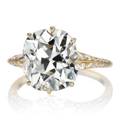 Stunning 6.07ct Elongated Old Mine Cut Diamond Engagement Ring – Victor Barbone Jewelry Old Mine Cut Engagement Ring, Victor Barbone Jewelry, Victor Barbone, Old Mine Cut Diamond, Diamond Face, Engagement Ring Diamond Cut, Yellow Gold Setting, Engagement Ring Cuts, Wedding Inspirations