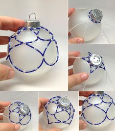 how to make an ornament out of glass beads