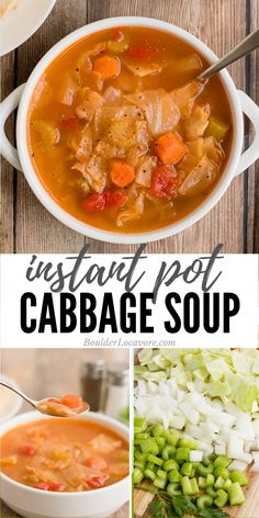 instant pot cabbage soup with carrots and celery