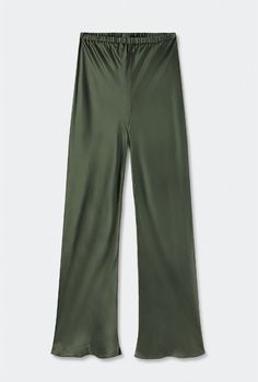 BIAS CUT PANTS CEDAR Silk Laundry, Everyday Pants, Satin Color, French Seam, Boyfriend Shirt, Silk Pants, Signature Style, Straight Leg Pants, Silk Satin