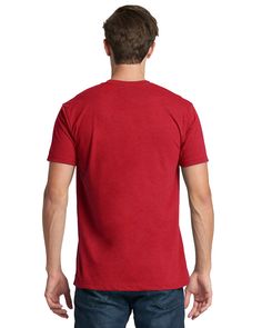 Men's CVC Crew - RED - S | Next Level Men's CVC Crewneck T-Shirt in Red Size Small | 60/40 cotton/polyester Yellow Apple, Gray Silk, Popular Colors, Men Fits, Red Tshirt, Fashion Story, Black Charcoal, Daily Fashion, Next Level