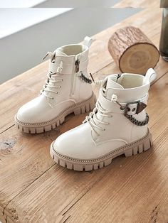 Children Boots, Girls  Boots For School, Autumn Winter Beige         Kids Shoes, size features are:Bust: ,Length: ,Sleeve Length: Fall High-top Boots For School, Cute White Boots For Fall, Casual Winter Boots For School, Casual Winter School Boots, School Boots For Fall With Round Toe, Casual School Boots For Fall, Boots For School, Beige Kids, Boots For Winter