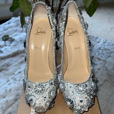 Customed Designed Bling Bling Bianca’s 140 Shoes Custom, Louboutin Shoes, Christian Louboutin Shoes, Bling Bling, Shoes Women Heels, Limited Time, Christian Louboutin, Shoes Heels, Size 10