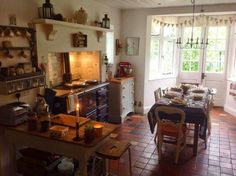 the kitchen is clean and ready to be used for dinner or other special mealtime