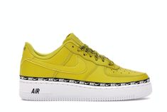 Casual Yellow Sneakers With Logo, Yellow Sneakers With Logo For Streetwear, Yellow Logo Sneakers For Streetwear, Yellow Logo Print Sneakers For Streetwear, Nike Air Force 1 Yellow Casual Shoes, Nike Air Force 1 Brasil, Yellow Nike Air Force 1 For Streetwear, Sporty Nike Air Force 1 In Yellow, Yellow Low-top Nike Air Force 1