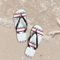 Step into the Holiday Spirit with Our Christmas Sweater Flip Flops! Whether you're strolling along the beach, lounging by the pool, or simply enjoying a casual day out, these Christmas Sweater Flip Flops are here to keep your feet festive and stylish. With a playful Christmas sweater pattern, these flip flops are the perfect blend of holiday cheer and summer vibes. The rubber sole is lined with a soft fabric to make sure you feel comfortable wherever your day takes you. Why You'll Love Them: Fes White Flip Flops For Poolside And Beach Season, Casual White Flip Flops For Poolside, Casual Flip Flops For Poolside Beach Season, Casual Swimwear For Holiday Beach Season, Casual Swimwear For Beach Season Holiday, White Casual Flip Flops For Pool, Christmas Sweater Pattern, Pattern Flip Flops, Tropical Christmas