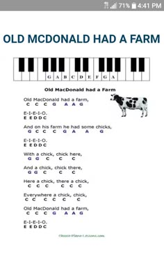 an old mcdonald had a farm sheet music