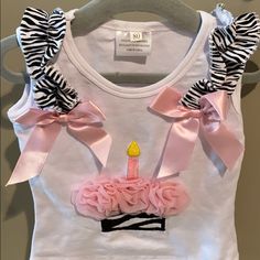 Embellished Girls Birthday Ruffle, Bows And Ribbon Top, Super Cute Never Worn. Sweet White Tops For Birthday, Sweet White Top For Birthday, Cute White T-shirt With Ruffles, Ribbon Top, Girls Birthday, Shirt Color, Birthday Celebration, Kids Shirts, Girl Birthday