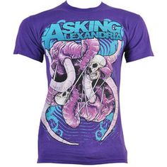 Elephant T Shirt, Emo Shirts, Elephant Shirt, Upcycle Shirt, Shirt Design Inspiration, Band T Shirts, Purple T Shirts, Asking Alexandria, Shirt Embroidery