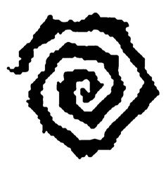 a black and white photo of a spiral shape with the letter c in it's center