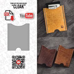 the leather wallet is being used as a card holder for cards and other things to put on