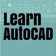 the text learn autocad is displayed in front of a computer screen with an image of