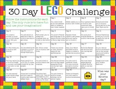 the 30 days of lego play calendar