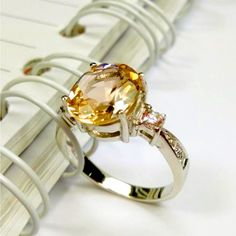 Like New Condition! Beautiful Yellow Topaz Ring In Size 7. I Purchased For Myself As I Have A November Birthday But Was Described As A Wedding Or Engagement Ring When Purchased. Yellow Topaz Ring, November Birthday, Topaz Ring, Ring Size 7, Womens Jewelry Rings, A Wedding, Topaz, Engagement Ring, Ring Size