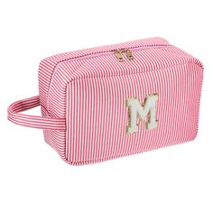 Item Function: 1. This cosmetic bag is spacious and designed with multiple compartments to keep your cosmetics organized. Good for storing everything you use every day. 2. This makeup bag features unique stitched chenille letters that won't fall off easily. You can choose your initials or other letters with special meaning as decoration. This personalized initial cute cosmetic bag is suitable for a mother, wife, female friend, or teacher gift, the personalized lettering design can express your c Travel Makeup Bag, Toiletry Pouch, Cosmetic Organizer, Makeup Bags Travel, Personalized Initials, Initial Letter, Travel Makeup, Make Up Bag, Makeup Case