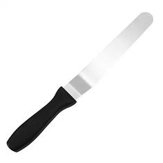 a white and black knife on a white background