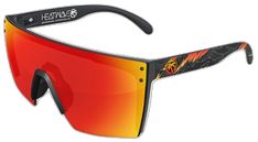 Casual Polarized Shield Sunglasses For Streetwear, Casual Rimless Shield Sunglasses With Polarized Lenses, Casual Rimless Shield Sunglasses With Mirrored Lenses, Casual Orange Shield Sunglasses With Mirrored Lenses, Orange Mirrored Shield Sunglasses, Men's Sunglasses, Sunglasses For Men, Sunglasses & Glasses, High Voltage