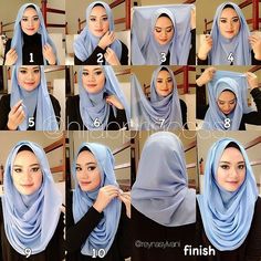 Gorgeous & Modest Hijab Tutorial With Full Coverage | HIJAB FASHION INSPIRATION Hijab Barbie, Square Hijab Tutorial, Beau Hijab, Habits Musulmans, Modest Hijab