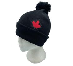 Canada Canadian Flag Red Maple Leaf Black Unisex Ski Hat Beanie Hats   Cool Black Tuque Beanie Hats Chapeau Casquette One Size Fits All Cool Belt Buckles, Rhinestone Belt Buckle, Red Maple Leaf, Steer Skull, Ski Hat, Red Maple, Canadian Flag, Ski Hats, Hat Beanie