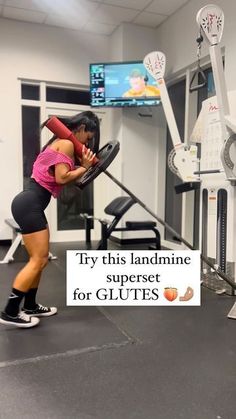 Landmine Workout Glutes, Landmine Exercises Glutes, Landmine Rdl, Landmine Squat, Landmine Workout, Landmine Exercises, Glute Challenge, Glute Day