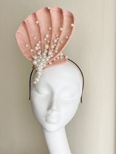 Venus's Pearls Blush Pink Sea Shell Fascinator Royal Ascot Wedding Bridal Bridesmaids Summer Hat Melbourne Cup Race - Etsy Pink Sea, Melbourne Cup, Royal Ascot, Wedding Receptions, Summer Hat, Summer Hats, Sea Shell, Color Card, Silk Flowers