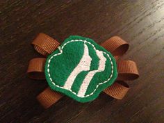 Girl Scout Hair Clips on Etsy, $4.00 - These are so cute. We should make them 729ers! Girl Scout Junior Vest, Girl Scout Brownie Uniform, Girl Scout Trefoil, Camp Crafts