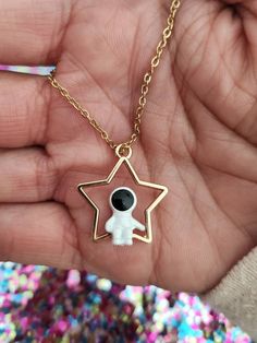 "💜Show your love for BTS with this stylish Jin inspired \"The Astronaut\" necklace! 💜The chain is 18 inch plated brass. It's the perfect accessory for any fan of BTS, and makes a great gift for any occasion. 💜 Whether you're wearing it to a concert or just showing off your love for BTS, this necklace is sure to make a statement. 💜Order yours today and let everyone know you're a proud member of the BTS ARMY! 💜Enjoy free domestic shipping! Starting 12/28/22 all items will ship out next day. I Customized Minimalist Metal Jewelry, Everyday Customized Stainless Steel Jewelry, Trendy Personalized Sterling Silver Jewelry, Trendy Customized Metal Jewelry, Trendy Sterling Silver Charm Necklace As A Gift, Customized Trendy Silver Jewelry, Trendy Personalized Pendant Jewelry, Hypoallergenic Alloy Jewelry Gift, Customized Pendant Jewelry For Everyday Wear