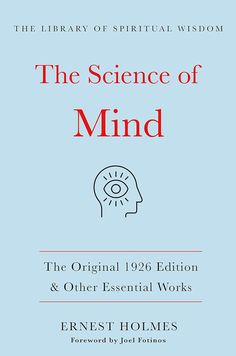 the book cover for the science of mind, with an image of a man's head