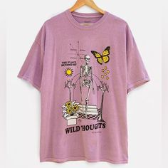 This Urban Outfitters Wild Thoughts Tee Is In Brand New Condition! Only Worn A Few Times, This Graphic Tee Is Perfect For Any Casual Occasion. Urban Outfitters Shirts, Wild Thoughts, Yellow Purple, Color Purple, Graphic Tee, Urban Outfitters, Graphic Tees, Tee Shirts, Mens Shirts