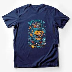 Skrunkly Cartoon Character T-Shirt, Colorful Unique Illustration, Funky Monster Tee, Unisex Graphic Shirt Male T-Shirt Custom graphic T-Shirt.Customize your color Moon Graphic Tee, Typography Tees, Unique Illustration, Cartoon Monsters, Graphic Print Shirt, Character Graphic, Artist Outfit, Meme Tshirts, Cool Graphic Tees