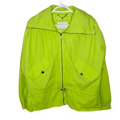 Lucky Brand Lime Cropped Anorak Waterproof Windbreaker Nwt, Size S Lightweight And Practical, This Windbreaker In Vivid Lime Color Will Cheer You Up On A Rainy Day. Anorak Design Lined Bungee Cord For A Comfortable, Adjustable Fit Lightweight Stand Collar Zip Front Closure Long Sleeves; Elasticized Cuffs Front Flap Pockets Holds Essentials Bungee Cord Lined At Waist Lined Body 100% Nylon Lining 100% Polyester Spring Weatherproof Nylon Windbreaker, Spring Nylon Utility Windbreaker, Yellow Waterproof Nylon Windbreaker, Waterproof Yellow Nylon Windbreaker, Yellow Long Sleeve Raincoat For Spring, Long Sleeve Yellow Raincoat For Spring, Green Waterproof Windbreaker For Spring, Spring Waterproof Green Windbreaker, Spring Green Waterproof Windbreaker