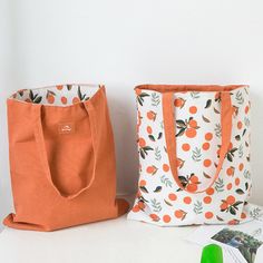 Cyflymder New Millet wheat fabric double-sided dual-use cotton and lin – cyflymder Linen Handbags, Tas Bahu, Tote Outfit, Beg Tangan, Pocket Handbag, Linnet, Canvas Shopping Bag, Orange Bag, Bridal Lingerie