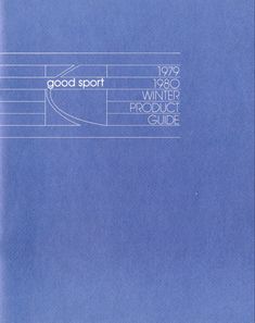 a blue book with the words good sport written in white on it and an image of a