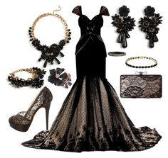 "Black" by donnalynnginn ❤ liked on Polyvore featuring Dennis Basso, Ann Taylor, Jessica McClintock, Armenta, Charlotte Olympia, Dolce Giavonna and Effy Jewelry Luxury Elegant Black Bodice, Black Dress Queen Aesthetic, Elegant Black Princess Dress For Dress-up, Black Princess Dresses, Luxury Black Costume Gown, Black Dress Polyvore, Dresses Polyvore, Black Princess