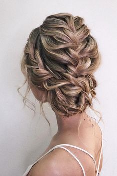 Updos With Braids, Braids Wedding, Braids With Shaved Sides, Wedding Bun Hairstyles, Side Braid Hairstyles, Wedding Updos, Curly Short