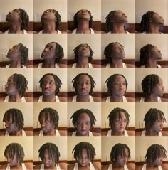 The pin is a picture of a collage of facial angles to reference the sides of a face for drawing. The person is black with lots, wearing a white shirt. Facial Angles Reference, Face Multiple Angles, Head Angled Down, 3 Fourths View Face, Face Perspective Reference Photo, Face Angled Down, Looking Down Angle Reference, Facing Sideways Reference, Below Face Angle