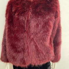 Orange Fun Faux Fur Jacket Faux Deep Orange Mink Fur Vintage Styled Plush Jacket Coat Tonal Satin Lining Warm And Soft Looks And Feels Real Very Luxurious. Hooks And Eyes Closures. Measures 24 Inches Long 22 Inches Armpit To Armpit Sleeve Inseam 15 Inches Please Check Out Our Thousands Of Positive 5 Star Reveiws!!! Burgundy Long Sleeve Outerwear For Party, Red Fur Coat With Faux Fur Trim, Red Fur Coat With Faux Fur Trim For Fall, Red Faux Fur Coat For Fall, Fall Party Outerwear In Mink Color, Red Faux Fur Outerwear For Fall, Red Long Sleeve Fur Coat For Fall, Elegant Red Fur Coat For Winter, Chic Red Fur Coat For Fall