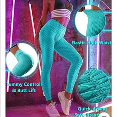 New! Tik Tok Bubble Textured High Waist Yoga/ Workout Pants With Tummy Control! Size Large! Hips 30.737 Length 36.6 Waist 26.82 9.9 These Are Suitable For All Occasions. They Offer Elastic Highway, East, Tammy Control I Am But Lifting. They Are Also Quick Drying And Non-See Through. High Stretch Light Blue Casual Leggings, Casual High Stretch Light Blue Leggings, Trendy High Stretch Blue Pants, High Waist Light Blue Gym Bottoms, High Waist Blue Yoga Pants, Stretch Light Blue Pants, Trendy Blue Yoga Pants, High Waist Light Blue Yoga Pants, Blue High-waisted Stretch Leggings