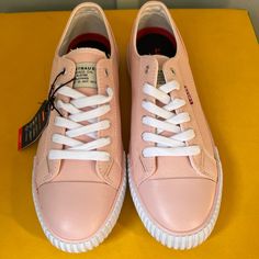 Levi’s Women’s Anika C Shoes. Rose Pink. Size 8. Nwt/Box. Comfort Insole Sporty Pink Synthetic Canvas Shoes, Pink Sporty Synthetic Canvas Shoes, Pink Synthetic Sporty Canvas Shoes, Pink Casual Canvas Shoes With Rubber Sole, Casual Pink Canvas Shoes With Rubber Sole, Pink Lace-up Sneakers With Rubber Toe Cap, Pink Low-top Sneakers With Rubber Toe Cap, Spring Sneakers With Rubber Toe Cap, Levi's Casual Sneakers With Round Toe