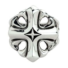 Sterling Silver Star Cross Ring ~New 100% polished solid sterling silver Stamp .925 trademark inside the band Solid sterling silver weight: 18g Ring face measures: 23mm x 27mm Rocker Rings, Lovely Lines, Biker Chain, Mens Rings, Star Cross, Sterling Silver Mens Rings, Mens Crosses, Gothic Rings, La Face