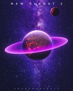 an image of two planets in space with the words, new planet 2 on it