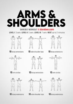 the arms and shoulders workout poster